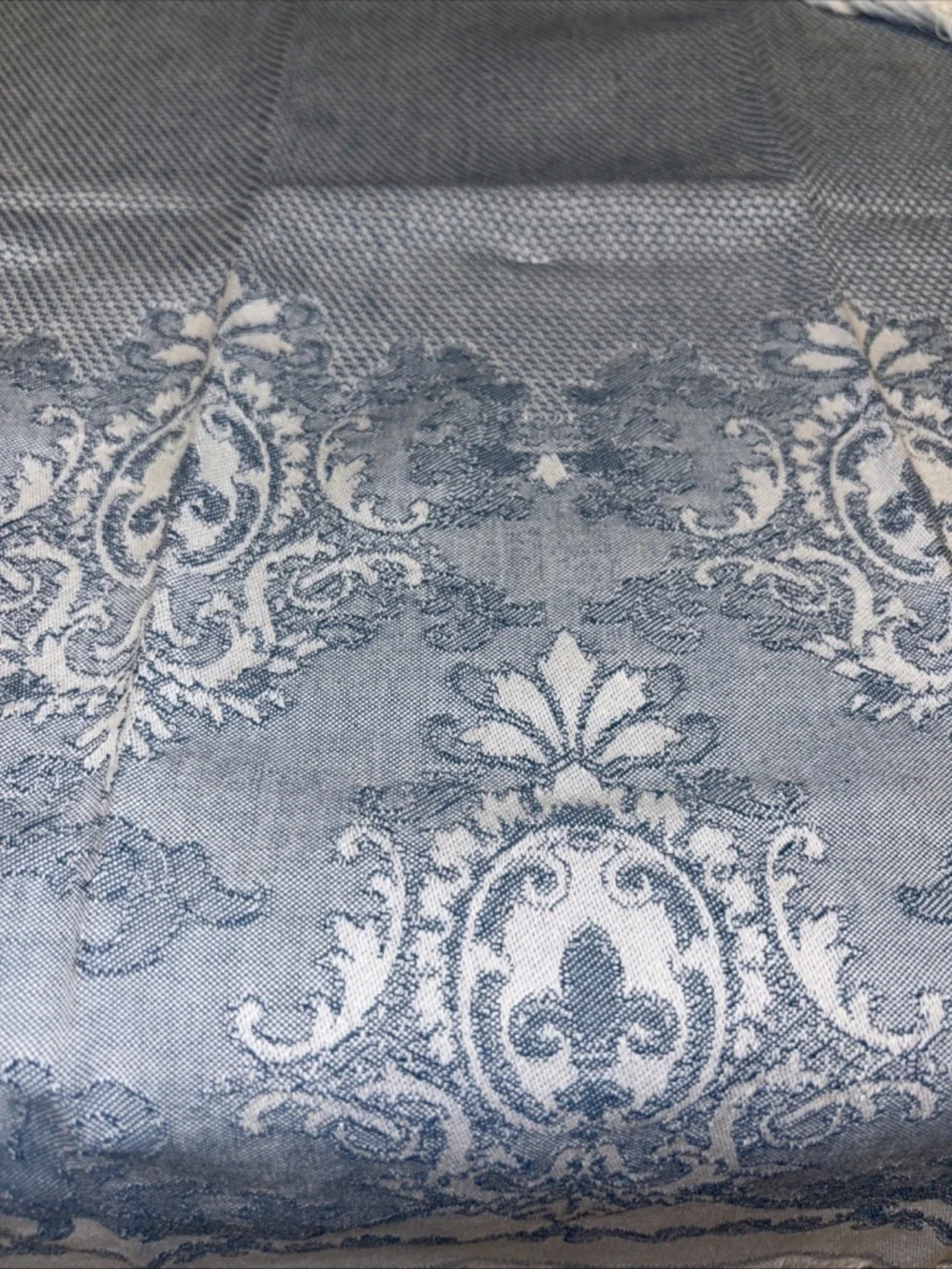 2 SOUSA DIAS BLUE TEACUPS 100% Cotton Jacquard had towels 20 x 28 NEW